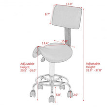 Load image into Gallery viewer, Adjustable Saddle Salon Rolling Massage Chair with White Backrest