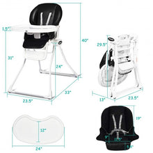 Load image into Gallery viewer, Space Saving Fold Baby High Chair-Black
