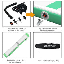 Load image into Gallery viewer, Air Track Inflatable Gymnastics Tumbling Mat with Pump-Green