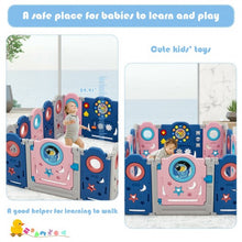 Load image into Gallery viewer, 16-Panel Foldable Baby Safety Play Center with Lockable Gate