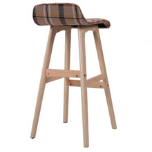 Load image into Gallery viewer, Modern Wood Linen Bar Stool Dining Counter Barstools High Chair Furniture-Red