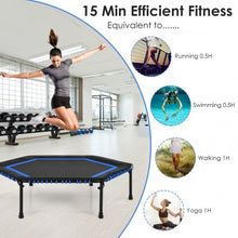 Load image into Gallery viewer, 50" Hexagonal Fitness Trampoline Exercise Rebounder with Pad-Blue