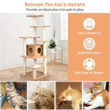 Load image into Gallery viewer, Wood Multi-Layer Platform Cat Tree with Scratch Resistant Rope