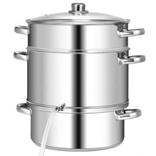 Load image into Gallery viewer, 10 Quart Stainless Steel Fruit Juicer Steamer Multipot