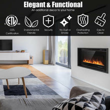Load image into Gallery viewer, 50 " Electric Fireplace Recessed Wall Mounted with Multicolor Flame