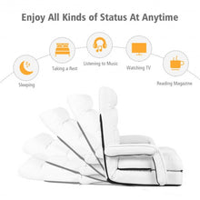 Load image into Gallery viewer, Folding Lazy Floor Chair Sofa with Armrests and Pillow-White