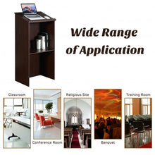 Load image into Gallery viewer, Wooden Floor Standing Podium Speaking Lectern