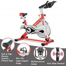 Load image into Gallery viewer, Stationary Silent Belt Adjustable Exercise Bike w/Phone Holder & Electronic-RE