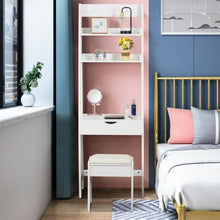 Load image into Gallery viewer, Makeup Dressing Table Shelf Vanity Set with Flip Top Mirror