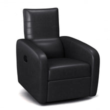 Load image into Gallery viewer, Contemporary Foldable-Back Leather Manual Recliner Sofa Chair-Black