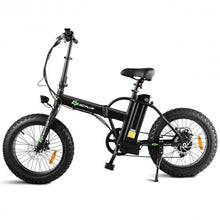 Load image into Gallery viewer, 500 W Folding Adults Electric Bicycle with 20" Fat Tire and LCD Display