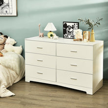 Load image into Gallery viewer, 6-Drawer Freestanding Storage Cabinet with Metal Handles