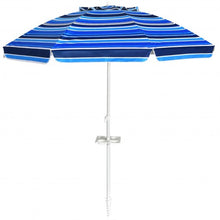 Load image into Gallery viewer, 7.2 FT Portable Outdoor Beach Umbrella with Sand Anchor and Tilt Mechanism for Poolside and Garden-Navy