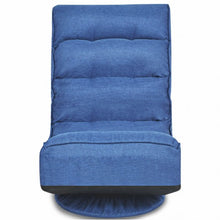 Load image into Gallery viewer, 5-Position Folding Floor Gaming Chair-Navy