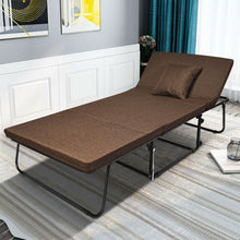 Load image into Gallery viewer, Folding Guest Sleeper Bed w/6 Position Adjustment-Brown