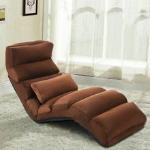 Load image into Gallery viewer, Stylish Folding Lazy Sofa Chair with Pillow-Coffee