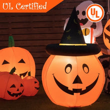 Load image into Gallery viewer, 4' Halloween Inflatable Pumpkin Lantern with Hat