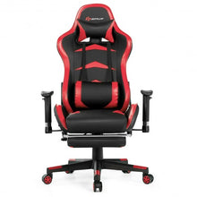 Load image into Gallery viewer, Massage Gaming Chair with Footrest-Red