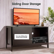 Load image into Gallery viewer, TV Stand Modern Entertainment Cabinet with Sliding Doors-Coffee