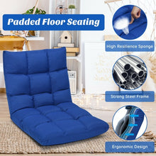 Load image into Gallery viewer, 14-Position Adjustable Folding Lazy Gaming Sofa-Blue