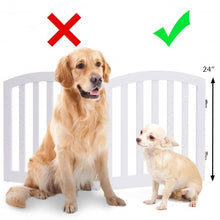 Load image into Gallery viewer, 24" Configurable Folding Standing 2 Panel Wood Pet Fence-White-A