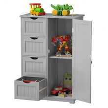 Load image into Gallery viewer, Standing Indoor Wooden Cabinet with 4 Drawers-Gray