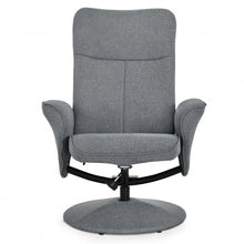 Load image into Gallery viewer, Fabric Massage Swivel Lounge Recliner with Ottoman-Gray