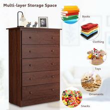 Load image into Gallery viewer, 5-Drawer Dresser with Smooth Slide Rail