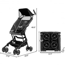 Load image into Gallery viewer, Buggy Portable Pocket Compact Lightweight Stroller Easy Handling-Black
