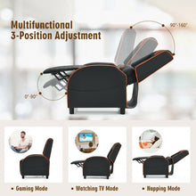 Load image into Gallery viewer, Massage Gaming Recliner Chair w/Headrest & Adjustable Backrest - Home Theater-OR