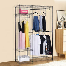Load image into Gallery viewer, Portable Steel Closet Hanger Storage Rack Organizer