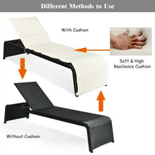 Load image into Gallery viewer, 5-Position Outdoor Adjustable Rattan Recliner Chair