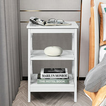Load image into Gallery viewer, 3-tier Nightstand Sofa Side End Accent Table-White