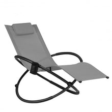 Load image into Gallery viewer, Folding Zero Gravity Lounge Chair with Removable Pillow-Gray