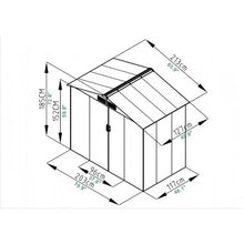 Load image into Gallery viewer, 7' x 4' Outdoor Garden Storage Shed Tool House with Sliding Door-Gray