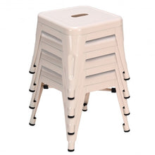 Load image into Gallery viewer, Set of 4 Lightweight Stackable Metal Tolix Kids Stool-Natural