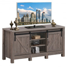 Load image into Gallery viewer, 55" TV Sliding Barn Door Entertainment Center