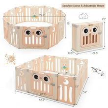 Load image into Gallery viewer, 14-Panel Baby Playpen Kids Activity Center Foldable Play Yard with Lock Door