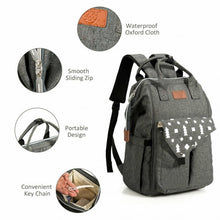 Load image into Gallery viewer, Waterproof Large Diaper Bag Backpack w/ USB Charging