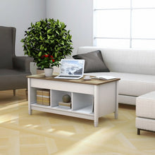 Load image into Gallery viewer, Lift Top Coffee Table with Hidden Storage Compartment-White