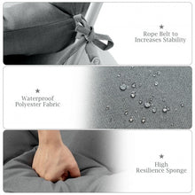 Load image into Gallery viewer, 22" x 44" Tufted Outdoor Patio Chair Seating Pad-Gray