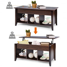 Load image into Gallery viewer, Lift Top Coffee Table with Hidden Compartment Storage Shelf