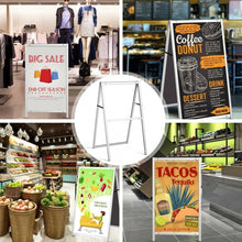 Load image into Gallery viewer, Double-Sided Metal A-Frame Sidewalk Sign Holder Stand Display 24"x36"
