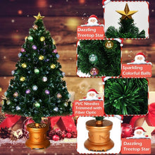 Load image into Gallery viewer, Pre-Lit Fiber Optical Firework Christmas Tree-4'