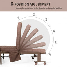 Load image into Gallery viewer, Adjustable Guest Single Bed Lounge Portable Wheels
