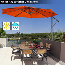 Load image into Gallery viewer, 10' Patio Outdoor Sunshade Hanging Umbrella-Orange