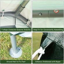 Load image into Gallery viewer, 6' x 8' Outdoor Carport Patio Storage Shelter Shed Car Canopy