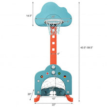 Load image into Gallery viewer, 3-in-1 Kids Basketball Hoop Set with Balls-Green