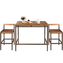 Load image into Gallery viewer, 3 PCS Patio Rattan Wicker Bar Dining Furniture Set