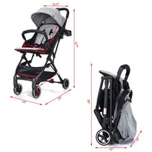 Load image into Gallery viewer, Lightweight Foldable Pushchair Baby Stroller with Foot Cover-Gray